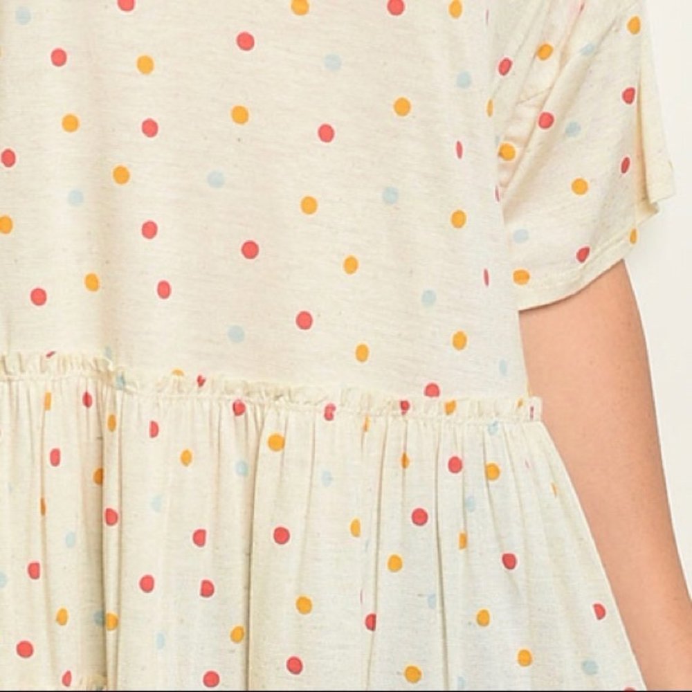 Polka Dot Ruffle Tee Tunic - Picture 4 of 7